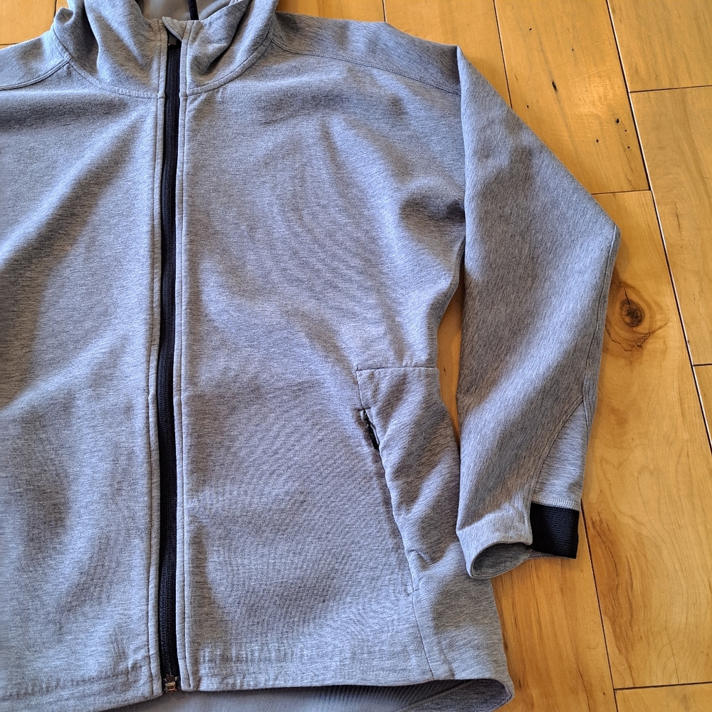 ATHLETA Athletic Full-Zip Long Sleeve CYA Yoga Hoodie Heather Gray Small - Picture 5 of 16